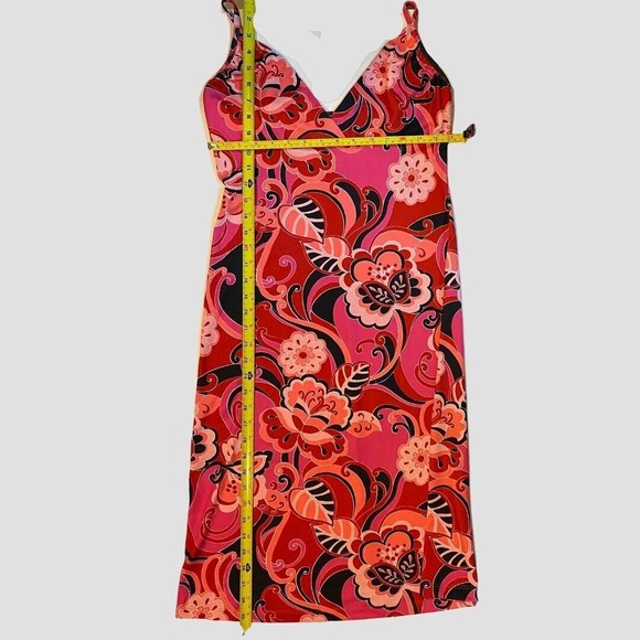 Sense Vintage Size M Dress Spaghetti Strap Wrap Mod Floral Barbie Y2K  Stretch - Picture 5 of 6